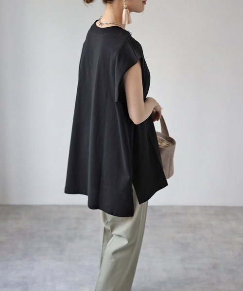 4youstory（フォーユーストーリー）の「ラグランスリーブロングTシャツ（Tシャツ/カットソー・レディース・ブラック/アイボリー/モカ/サンドベージュ/ラベンダー・MEDIUM）」の16枚目の写真