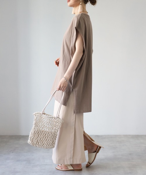 4youstory（フォーユーストーリー）の「ラグランスリーブロングTシャツ（Tシャツ/カットソー・レディース・ブラック/アイボリー/モカ/サンドベージュ/ラベンダー・MEDIUM）」の18枚目の写真