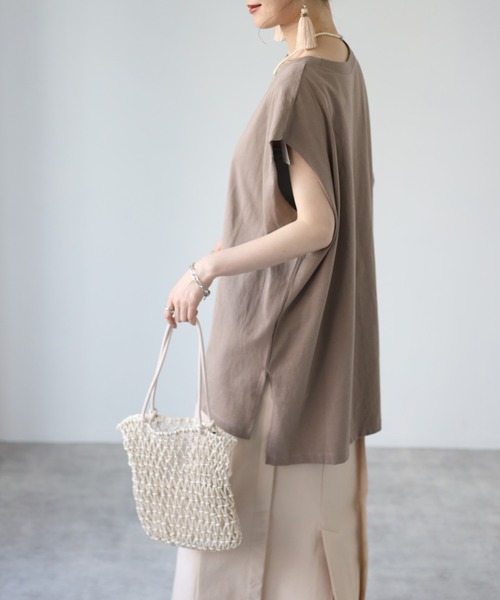 4youstory（フォーユーストーリー）の「ラグランスリーブロングTシャツ（Tシャツ/カットソー・レディース・ブラック/アイボリー/モカ/サンドベージュ/ラベンダー・MEDIUM）」の19枚目の写真