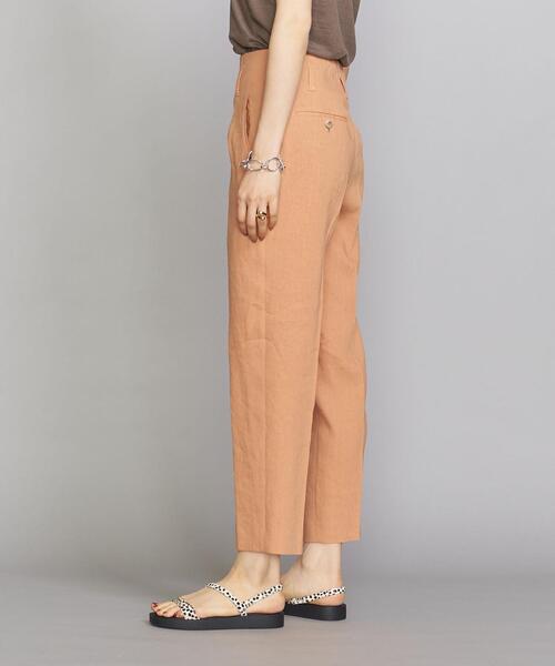 BEAUTY&YOUTH UNITED ARROWS(ビューティーアンドユースユナイテッドアローズ)の「BY 麻ブレンドハイウエストクロップドテーパードパンツ 2 -ウォッシャブル-(その他パンツ・レディース・オレンジ・MEDIUM/SMALL/LARGE)」の3枚目の写真