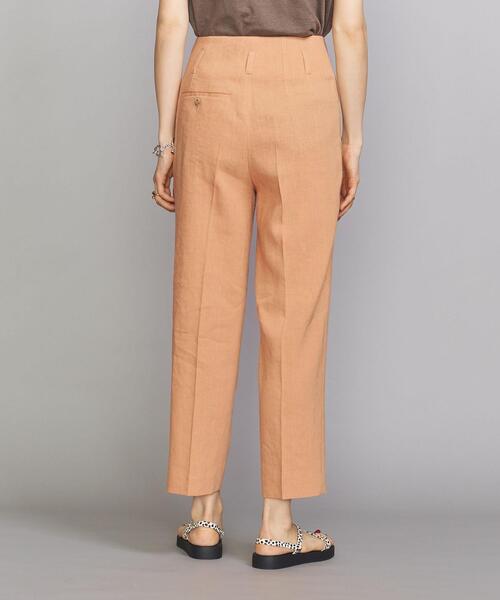 BEAUTY&YOUTH UNITED ARROWS(ビューティーアンドユースユナイテッドアローズ)の「BY 麻ブレンドハイウエストクロップドテーパードパンツ 2 -ウォッシャブル-(その他パンツ・レディース・オレンジ・MEDIUM/SMALL/LARGE)」の4枚目の写真