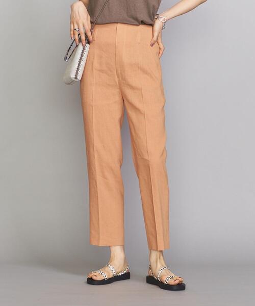 BEAUTY&YOUTH UNITED ARROWS(ビューティーアンドユースユナイテッドアローズ)の「BY 麻ブレンドハイウエストクロップドテーパードパンツ 2 -ウォッシャブル-(その他パンツ・レディース・オレンジ・MEDIUM/SMALL/LARGE)」の5枚目の写真