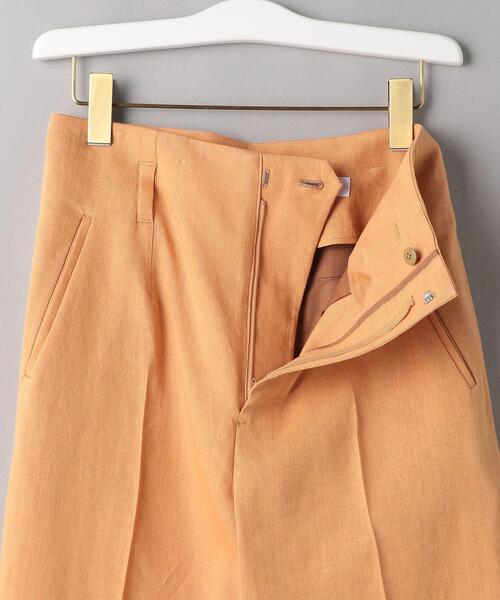 BEAUTY&YOUTH UNITED ARROWS(ビューティーアンドユースユナイテッドアローズ)の「BY 麻ブレンドハイウエストクロップドテーパードパンツ 2 -ウォッシャブル-(その他パンツ・レディース・オレンジ・MEDIUM/SMALL/LARGE)」の9枚目の写真