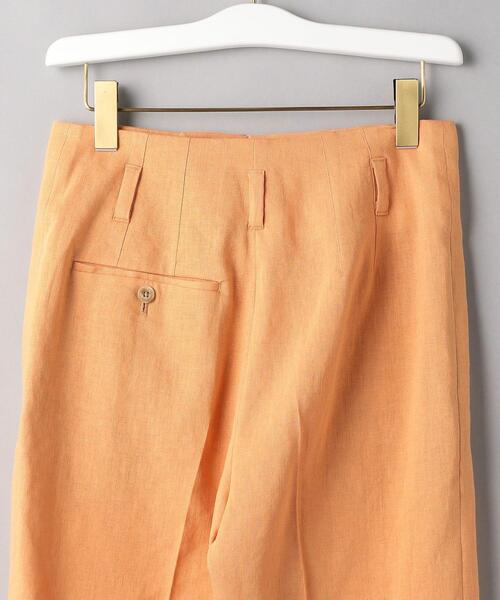 BEAUTY&YOUTH UNITED ARROWS(ビューティーアンドユースユナイテッドアローズ)の「BY 麻ブレンドハイウエストクロップドテーパードパンツ 2 -ウォッシャブル-(その他パンツ・レディース・オレンジ・MEDIUM/SMALL/LARGE)」の15枚目の写真