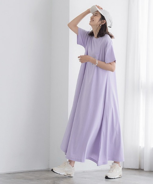 汗ジミ防止 半袖aラインワンピース ワンピース Pierrot ピエロ のファッション通販 Zozotown