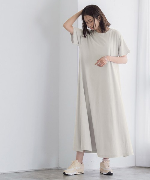 汗ジミ防止 半袖aラインワンピース ワンピース Pierrot ピエロ のファッション通販 Zozotown