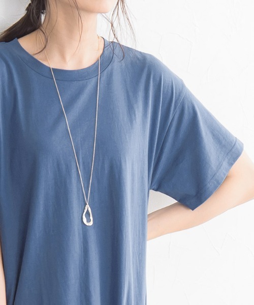 Pierrot(ピエロ)の「汗ジミ防止 半袖Aラインワンピース(ワンピース・レディース・モカ/ブラック/ライトグレー/ラベンダー/ブルー・M/L)」の16枚目の写真