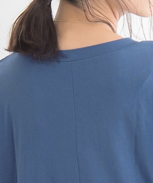 Pierrot(ピエロ)の「汗ジミ防止 半袖Aラインワンピース(ワンピース・レディース・モカ/ブラック/ライトグレー/ラベンダー/ブルー・M/L)」の18枚目の写真