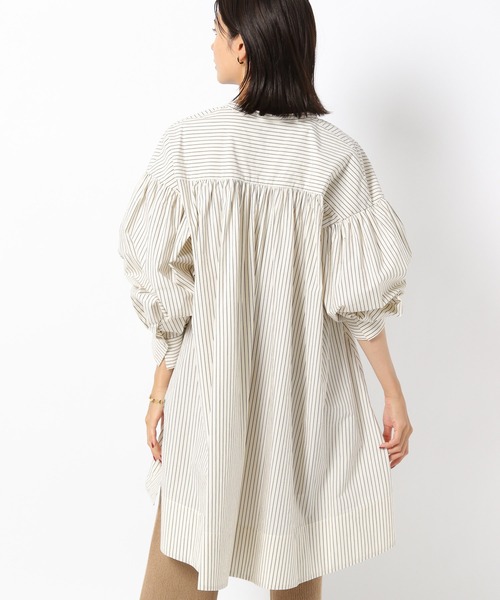 BABYLONE（バビロン）の「BABYLONE / チュニックフレアシャツ【手洗い可】（シャツ/ブラウス・レディース・ブラック/ベージュ/その他1・フリー）」の7枚目の写真