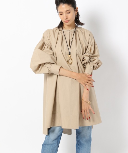 BABYLONE（バビロン）の「BABYLONE / チュニックフレアシャツ【手洗い可】（シャツ/ブラウス・レディース・ブラック/ベージュ/その他1・フリー）」の13枚目の写真