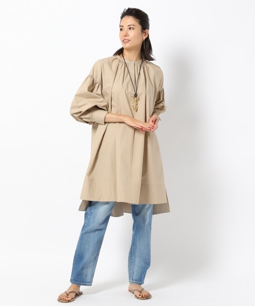 BABYLONE（バビロン）の「BABYLONE / チュニックフレアシャツ【手洗い可】（シャツ/ブラウス・レディース・ブラック/ベージュ/その他1・フリー）」の18枚目の写真