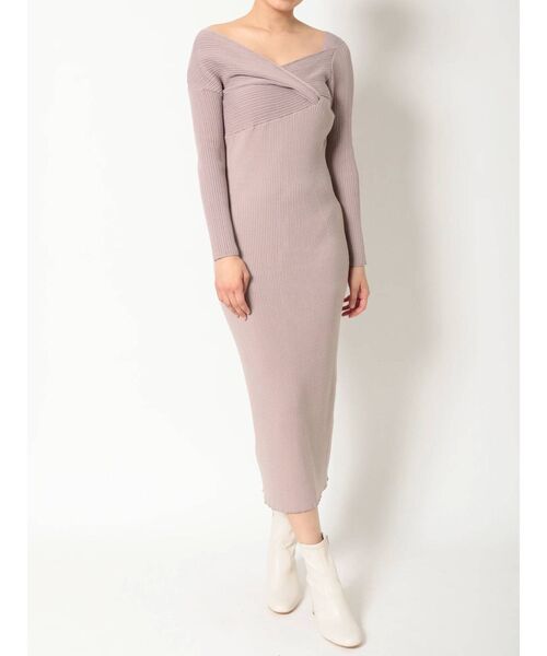セール リブツイストアシメネックニットワンピース ワンピース Mercuryduo マーキュリーデュオ のファッション通販 Zozotown