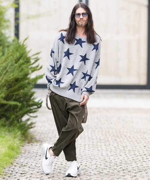 CAMBIO(カンビオ)の「mn2397-Star Intarsiare Knit Pullover プルオーバー(ニット/セーター・メンズ・ブラック/ネイビー/ミックスグレー・S/M/L)」の7枚目の写真