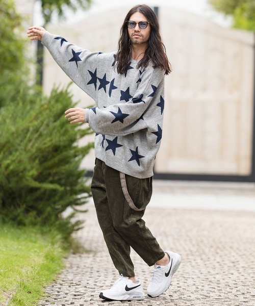 CAMBIO(カンビオ)の「mn2397-Star Intarsiare Knit Pullover プルオーバー(ニット/セーター・メンズ・ブラック/ネイビー/ミックスグレー・S/M/L)」の9枚目の写真