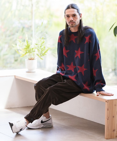 CAMBIO(カンビオ)の「mn2397-Star Intarsiare Knit Pullover プルオーバー(ニット/セーター・メンズ・ブラック/ネイビー/ミックスグレー・S/M/L)」の12枚目の写真