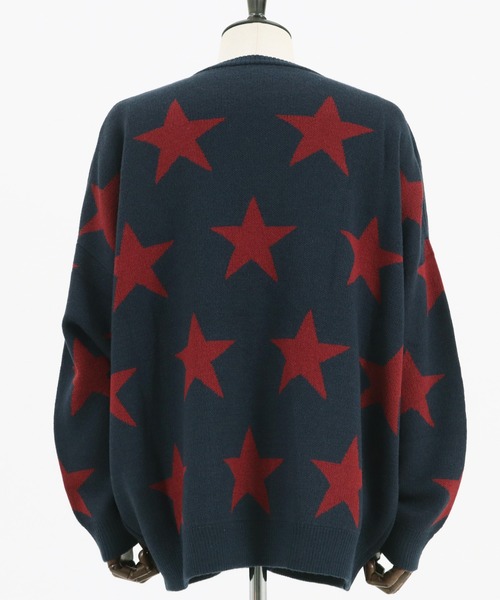 CAMBIO(カンビオ)の「mn2397-Star Intarsiare Knit Pullover プルオーバー(ニット/セーター・メンズ・ブラック/ネイビー/ミックスグレー・S/M/L)」の22枚目の写真