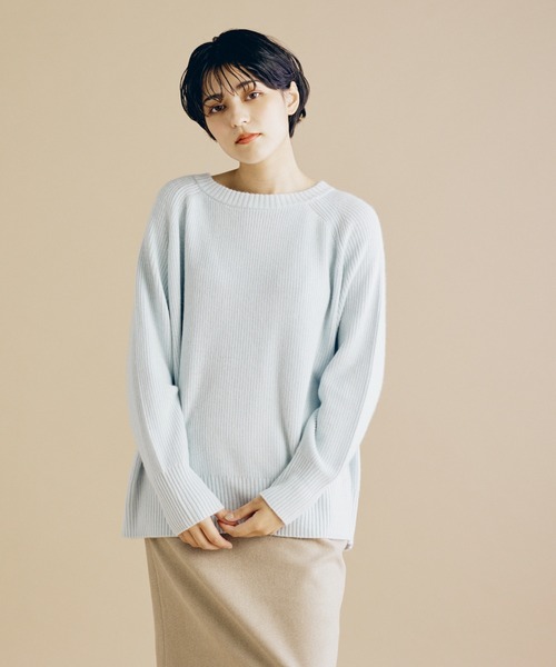 CLEARIMPRESSION （クリアインプレッション）の「アンゴラ混ラグランスリーブニット（ニット/セーター・レディース・ピンク/ラベンダー/サックスブルー・フリー）」の14枚目の写真