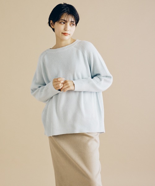 CLEARIMPRESSION （クリアインプレッション）の「アンゴラ混ラグランスリーブニット（ニット/セーター・レディース・ピンク/ラベンダー/サックスブルー・フリー）」の15枚目の写真