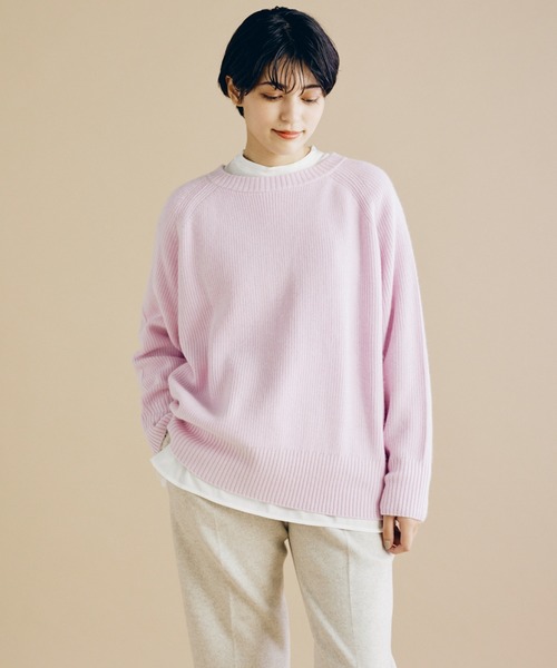 CLEARIMPRESSION （クリアインプレッション）の「アンゴラ混ラグランスリーブニット（ニット/セーター・レディース・ピンク/ラベンダー/サックスブルー・フリー）」の17枚目の写真