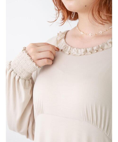 SLURR（スラ―）の「【大きいサイズ】Feminine long onepiece（ルームウェア/パジャマ・レディース・ライトベージュ・L）」の20枚目の写真