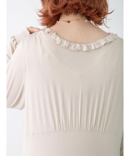 SLURR（スラ―）の「【大きいサイズ】Feminine long onepiece（ルームウェア/パジャマ・レディース・ライトベージュ・L）」の22枚目の写真