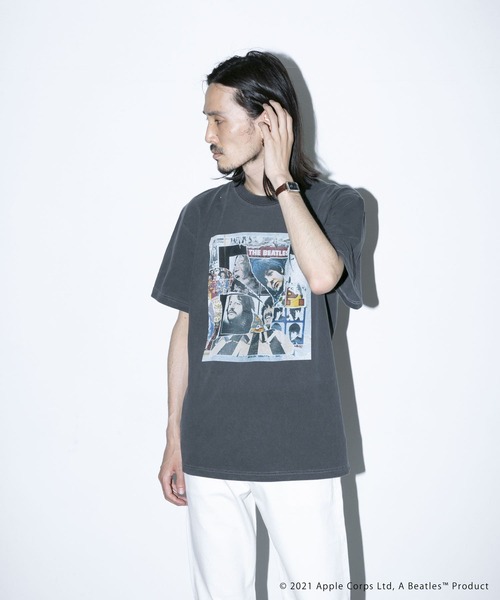 URBAN RESEARCH（アーバンリサーチ）の「URBAN RESEARCH iD　BEATLES 1969 COLLAGE T-SHIRTS（Tシャツ/カットソー・メンズ・ホワイト/スミクロ・MEDIUM/LARGE）」の16枚目の写真