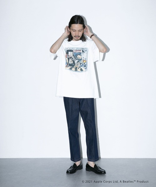 URBAN RESEARCH（アーバンリサーチ）の「URBAN RESEARCH iD　BEATLES 1969 COLLAGE T-SHIRTS（Tシャツ/カットソー・メンズ・ホワイト/スミクロ・MEDIUM/LARGE）」の5枚目の写真