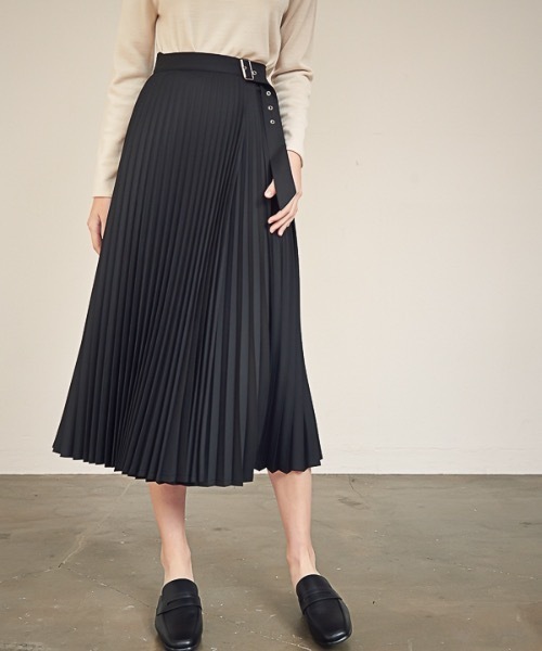 ACUD（アクド）の「【ACUD 】ガイアパンツラップスカート / Gaia Pleats Wrap Skirt（スカート・レディース・ブラック/ベージュ・FREE）」の19枚目の写真