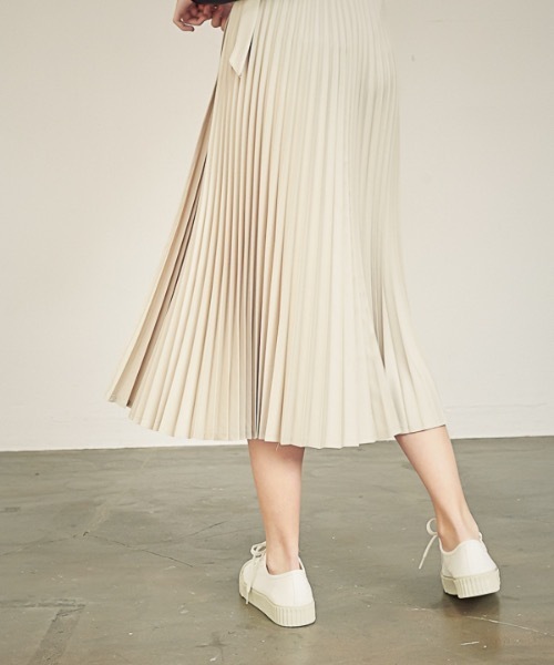 ACUD（アクド）の「【ACUD 】ガイアパンツラップスカート / Gaia Pleats Wrap Skirt（スカート・レディース・ブラック/ベージュ・FREE）」の9枚目の写真