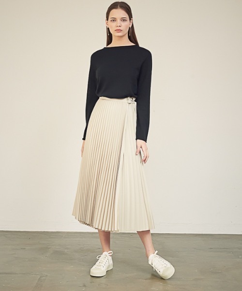 ACUD（アクド）の「【ACUD 】ガイアパンツラップスカート / Gaia Pleats Wrap Skirt（スカート・レディース・ブラック/ベージュ・FREE）」の20枚目の写真