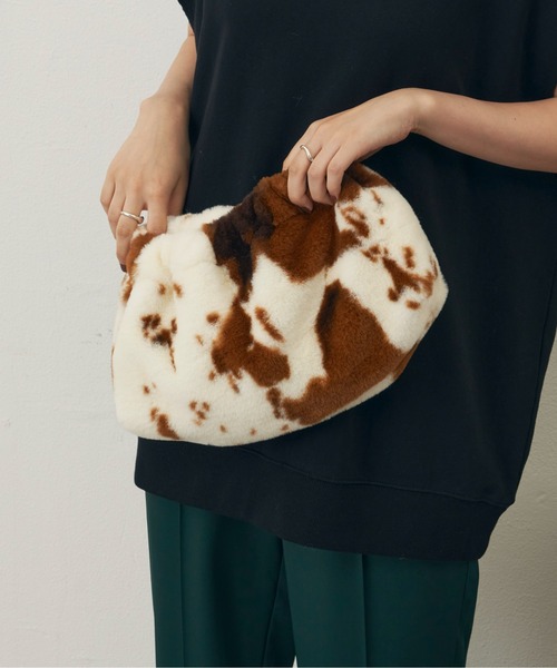 Auntie Rosa Holiday（アンティローザホリデー）の「ファーマルチWAYBAG（ショルダーバッグ・レディース・ブラック/アイボリー/レオパード・FREE）」の9枚目の写真