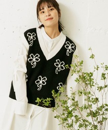 mikke | フラワーニットベスト(ベスト)