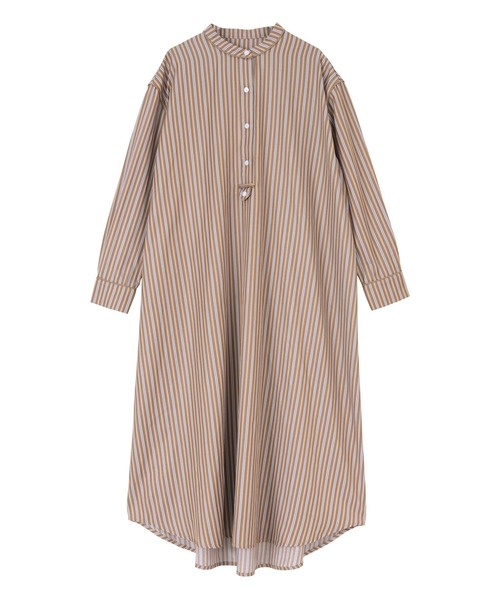 titivate(ティティベイト)の「バンドカラーパイピングシャツワンピース(シャツワンピース・レディース・ブラウン/ブルー・S/M)」の10枚目の写真