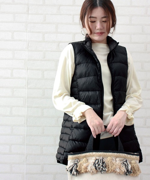セール】あったか蓄熱ロング丈ダウンベスト（ダウンベスト）｜BELLUNA