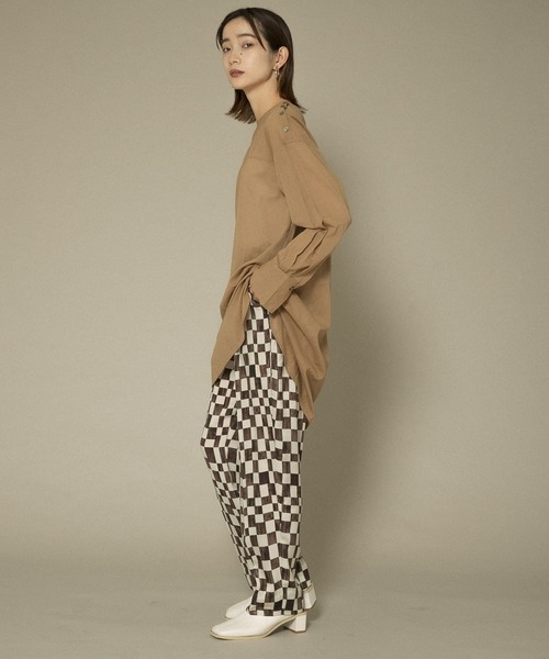 KBF(ケイビーエフ)の「チェッカープリントイージーパンツ(その他パンツ・レディース・ブルー系その他/ブラウン系その他・ONE)」の9枚目の写真