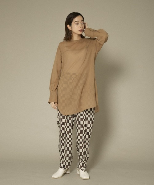 KBF(ケイビーエフ)の「チェッカープリントイージーパンツ(その他パンツ・レディース・ブルー系その他/ブラウン系その他・ONE)」の10枚目の写真