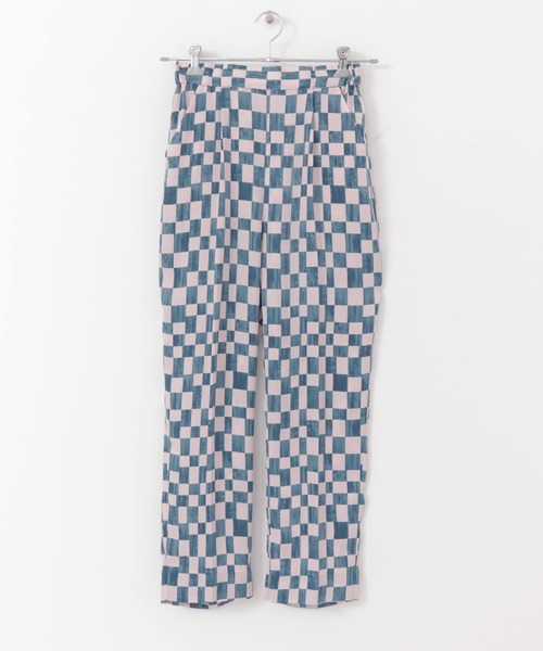 KBF(ケイビーエフ)の「チェッカープリントイージーパンツ(その他パンツ・レディース・ブルー系その他/ブラウン系その他・ONE)」の15枚目の写真
