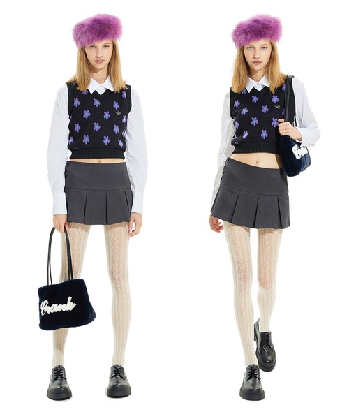CRANK(クランク)の「A'GEM/9 × .kom『CRANK/クランク』ECO FUR SHOULDER BAG/エコファー ショルダーバッグ(ショルダーバッグ・レディース・パープル/ネイビー/A・FREE)」の6枚目の写真