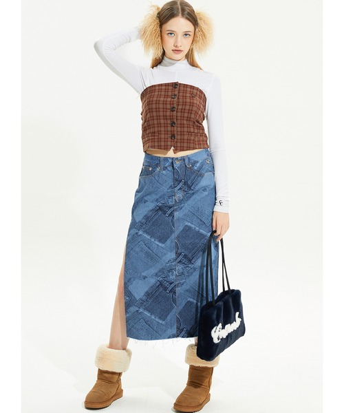 CRANK(クランク)の「A'GEM/9 × .kom『CRANK/クランク』ECO FUR SHOULDER BAG/エコファー ショルダーバッグ(ショルダーバッグ・レディース・パープル/ネイビー/A・FREE)」の7枚目の写真
