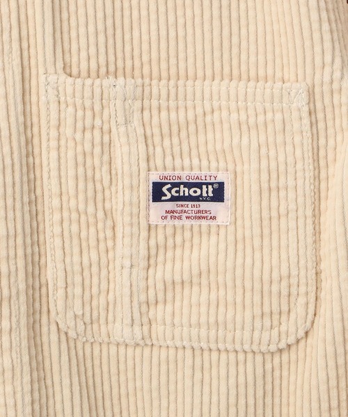 schott（ショット）の「Schott/ショット/CORDUROY COVERALL/コーデュロイ カーバーオール（ブルゾン・メンズ・ブラック/ベージュ/ホワイト・MEDIUM/LARGE/XX-LARGE/X-LARGE）」の8枚目の写真