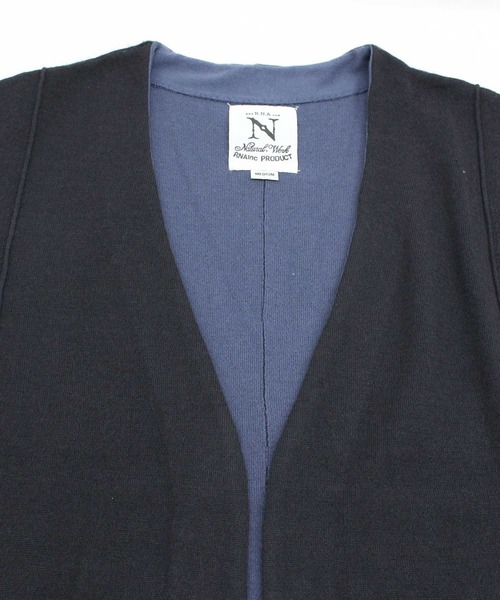 RNA-N（アールエヌエーエヌ）の「K2557 接結ロングニットジレ（カーディガン/ボレロ・レディース・スミクロ/キナリ・MEDIUM）」の11枚目の写真