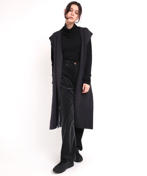 RNA-N（アールエヌエーエヌ）の「K2557 接結ロングニットジレ（カーディガン/ボレロ・レディース・スミクロ/キナリ・MEDIUM）」の10枚目の写真