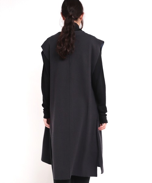 RNA-N（アールエヌエーエヌ）の「K2557 接結ロングニットジレ（カーディガン/ボレロ・レディース・スミクロ/キナリ・MEDIUM）」の6枚目の写真