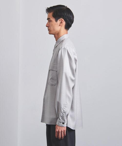 UNITED ARROWS（ユナイテッドアローズ）の「＜UNITED ARROWS＞ ウールビエラ ソリッド レギュラーカラーシャツ（シャツ/ブラウス・メンズ・ライトグレー/オフホワイト・S/M/L/XL）」の15枚目の写真