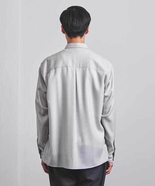 UNITED ARROWS（ユナイテッドアローズ）の「＜UNITED ARROWS＞ ウールビエラ ソリッド レギュラーカラーシャツ（シャツ/ブラウス・メンズ・ライトグレー/オフホワイト・S/M/L/XL）」の11枚目の写真