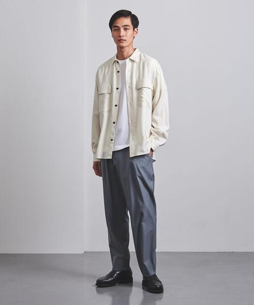 UNITED ARROWS（ユナイテッドアローズ）の「＜UNITED ARROWS＞ ウールビエラ ソリッド レギュラーカラーシャツ（シャツ/ブラウス・メンズ・ライトグレー/オフホワイト・S/M/L/XL）」の22枚目の写真