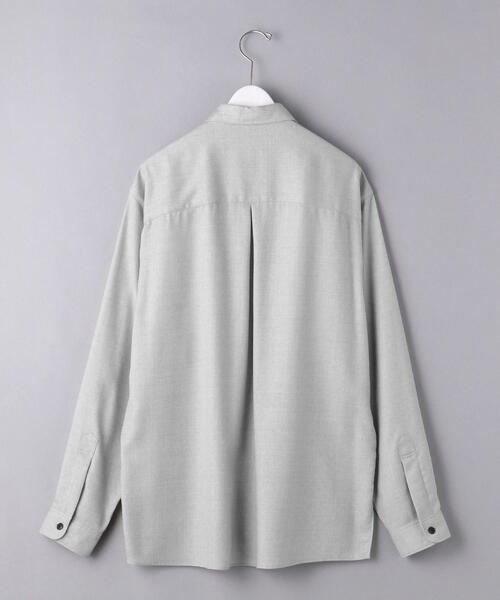 UNITED ARROWS（ユナイテッドアローズ）の「＜UNITED ARROWS＞ ウールビエラ ソリッド レギュラーカラーシャツ（シャツ/ブラウス・メンズ・ライトグレー/オフホワイト・S/M/L/XL）」の8枚目の写真