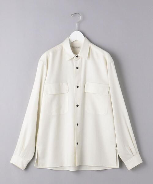 UNITED ARROWS（ユナイテッドアローズ）の「＜UNITED ARROWS＞ ウールビエラ ソリッド レギュラーカラーシャツ（シャツ/ブラウス・メンズ・ライトグレー/オフホワイト・S/M/L/XL）」の17枚目の写真