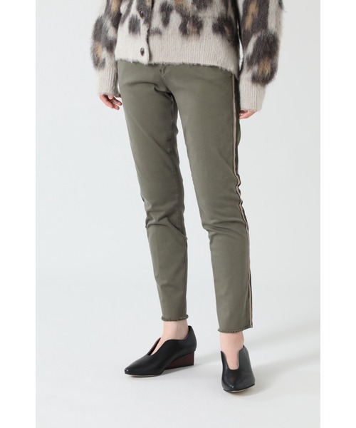 ROSE BUD(ローズバッド)の「(FIVE)サイドラインパンツ(チノパンツ・レディース・ブラック/カーキ・25/26)」の1枚目の写真