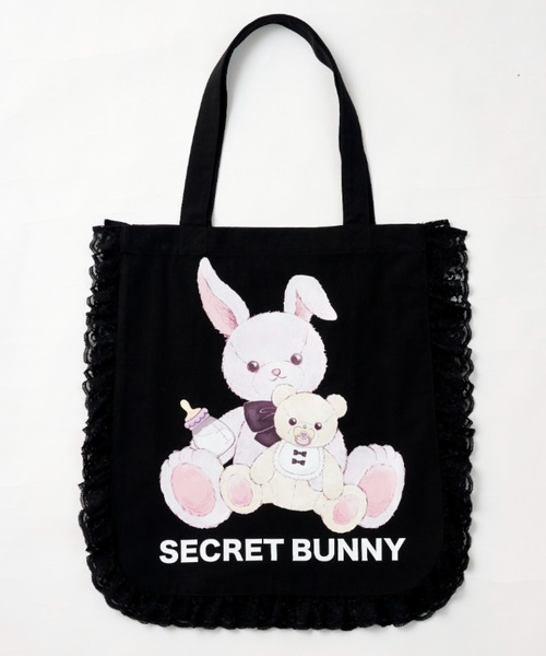 Secret Honey(シークレットハニー)の「うさぎプリントトートバック(トートバッグ・レディース・ブラック/ブラック系その他・FREE)」の6枚目の写真